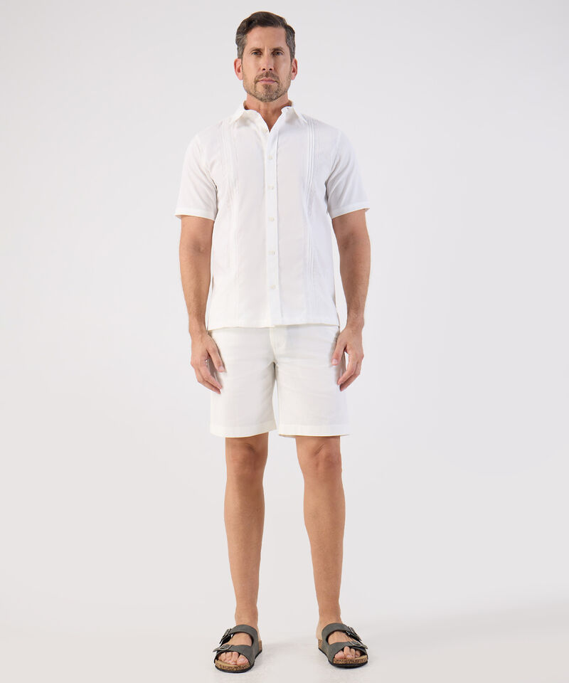 Camisa Guayabera Manga Corta Para Hombre
