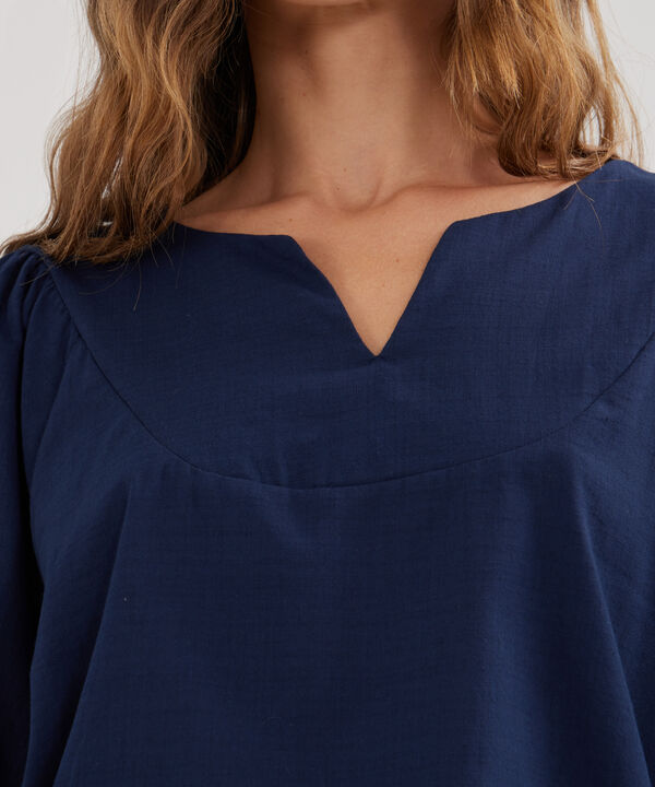 Blusa Unicolor, Escote Herradura