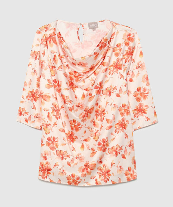 Blusa Estampada con Manga 3/4