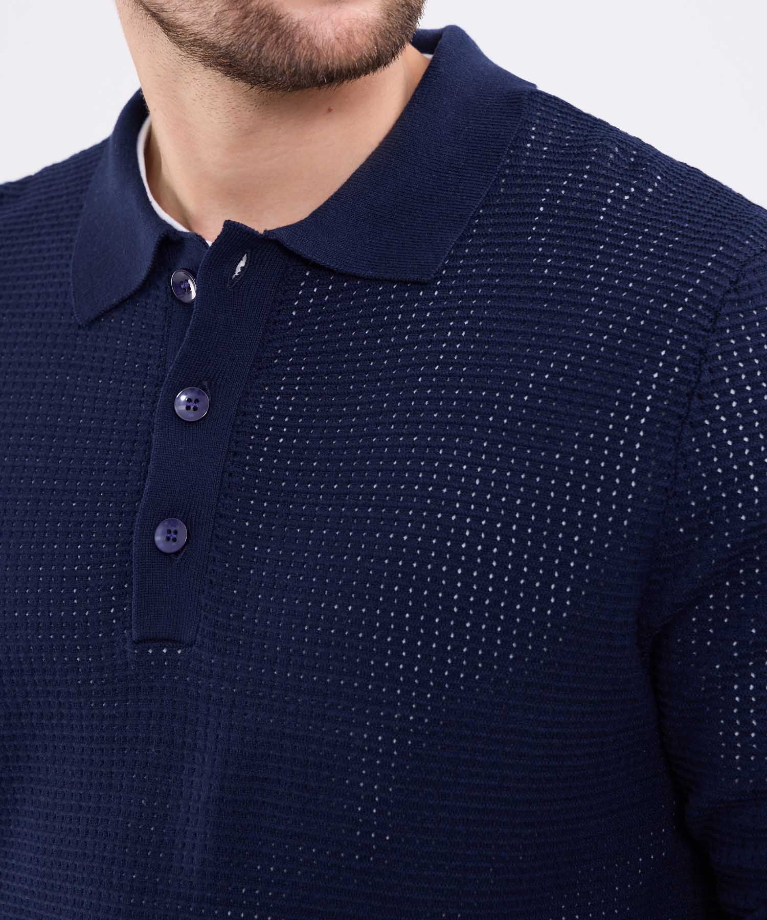 Saco Unicolor Tipo Polo Para Hombre