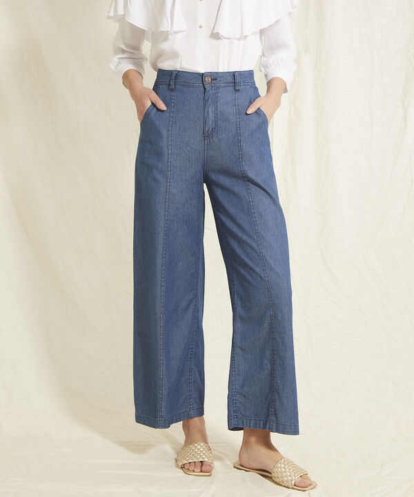 Jean Tipo Fluido Wide Leg 