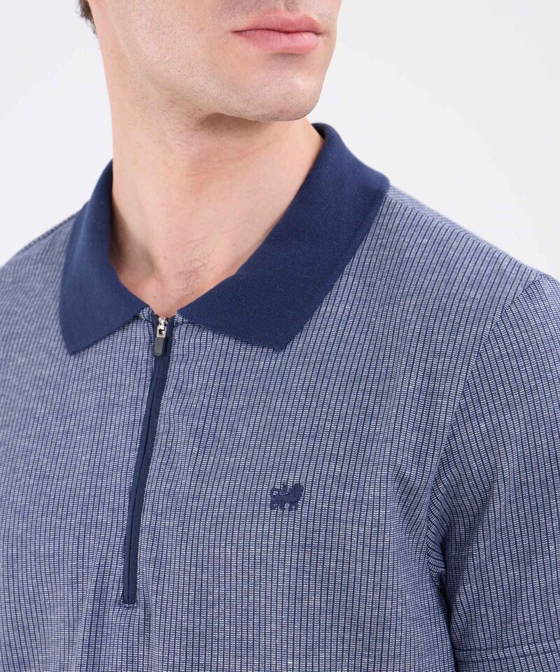 Polo Unicolor Con Cremallera