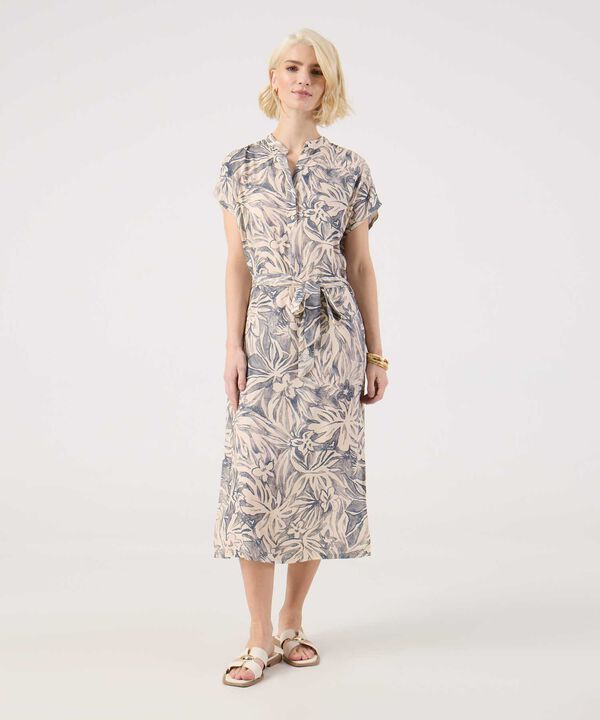 Vestido Estampado Con Cinturon image number null