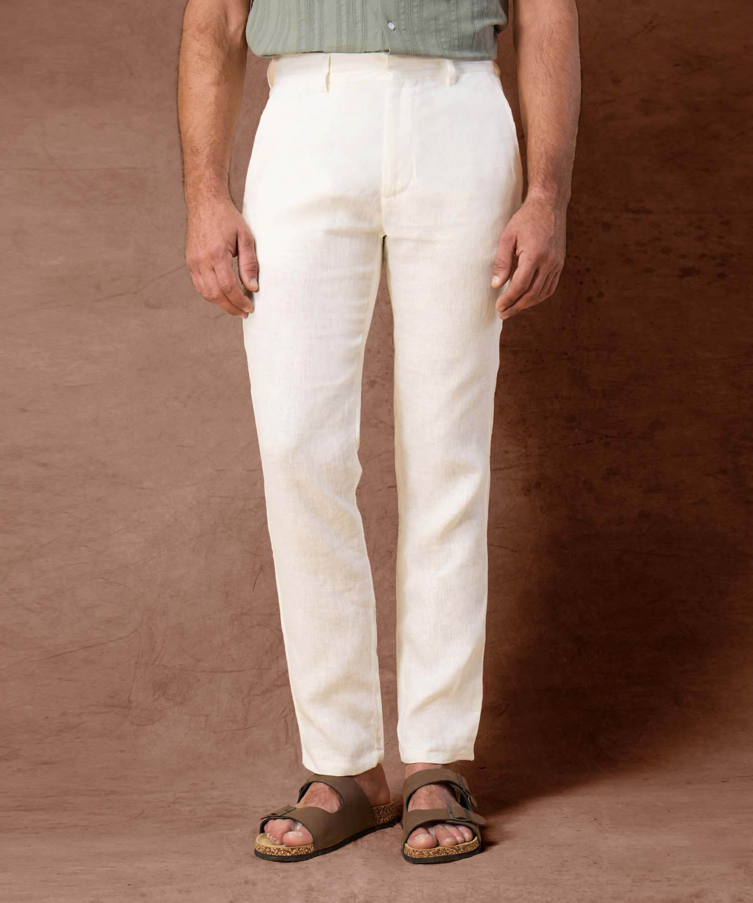 Pantalón de Lino Fresco para Hombre con Corte Recto