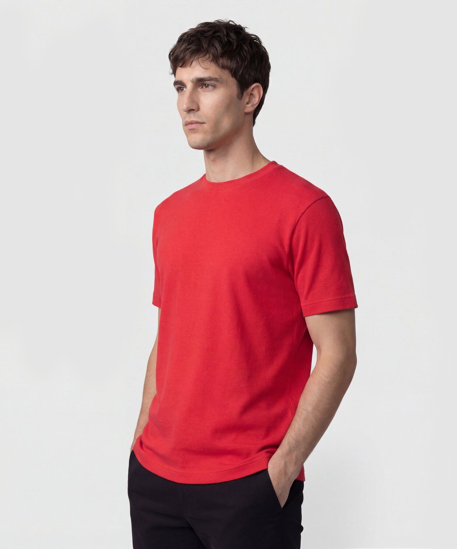 Camiseta Regular Fit Unicolor Para Hombre