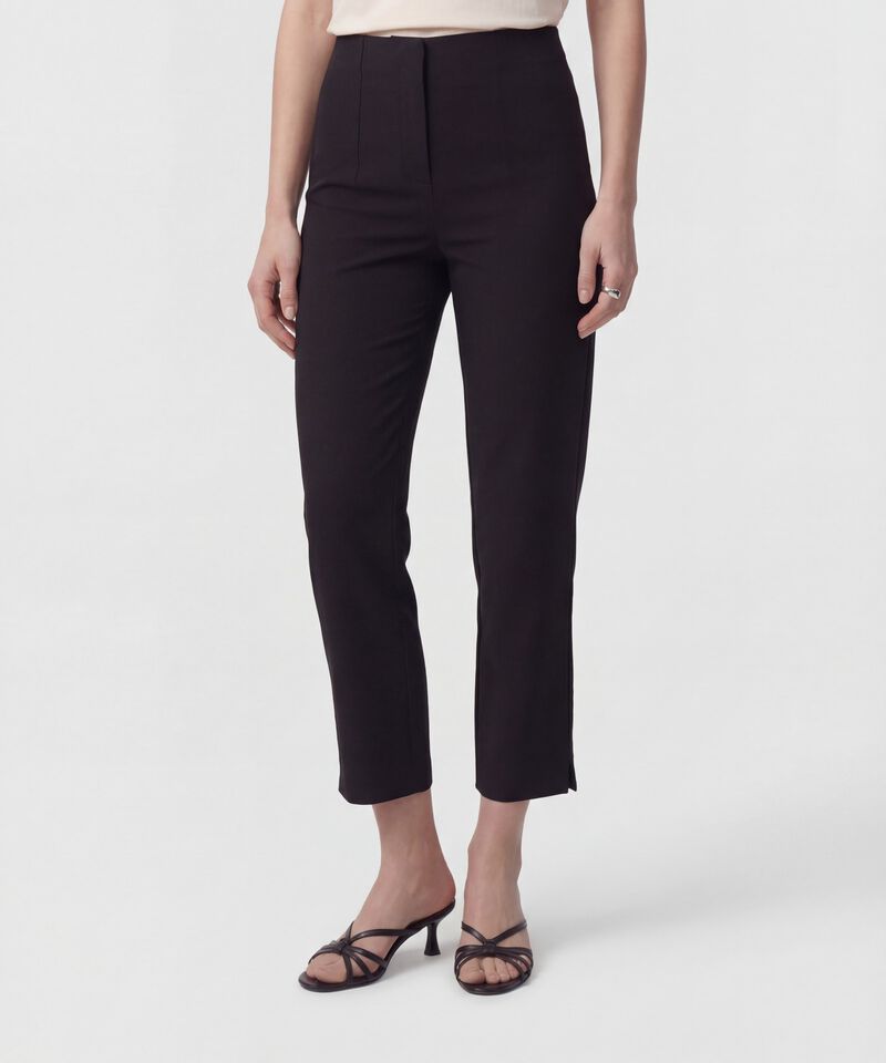 Pantal&oacute;n Unicolor De Tiro Alto Para Mujer