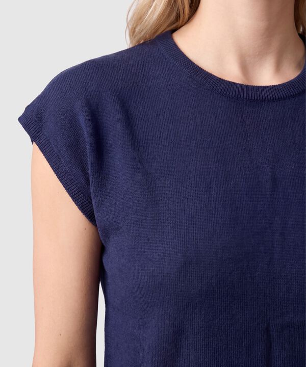 Camiseta Manga Corta A Rayas Para Mujer