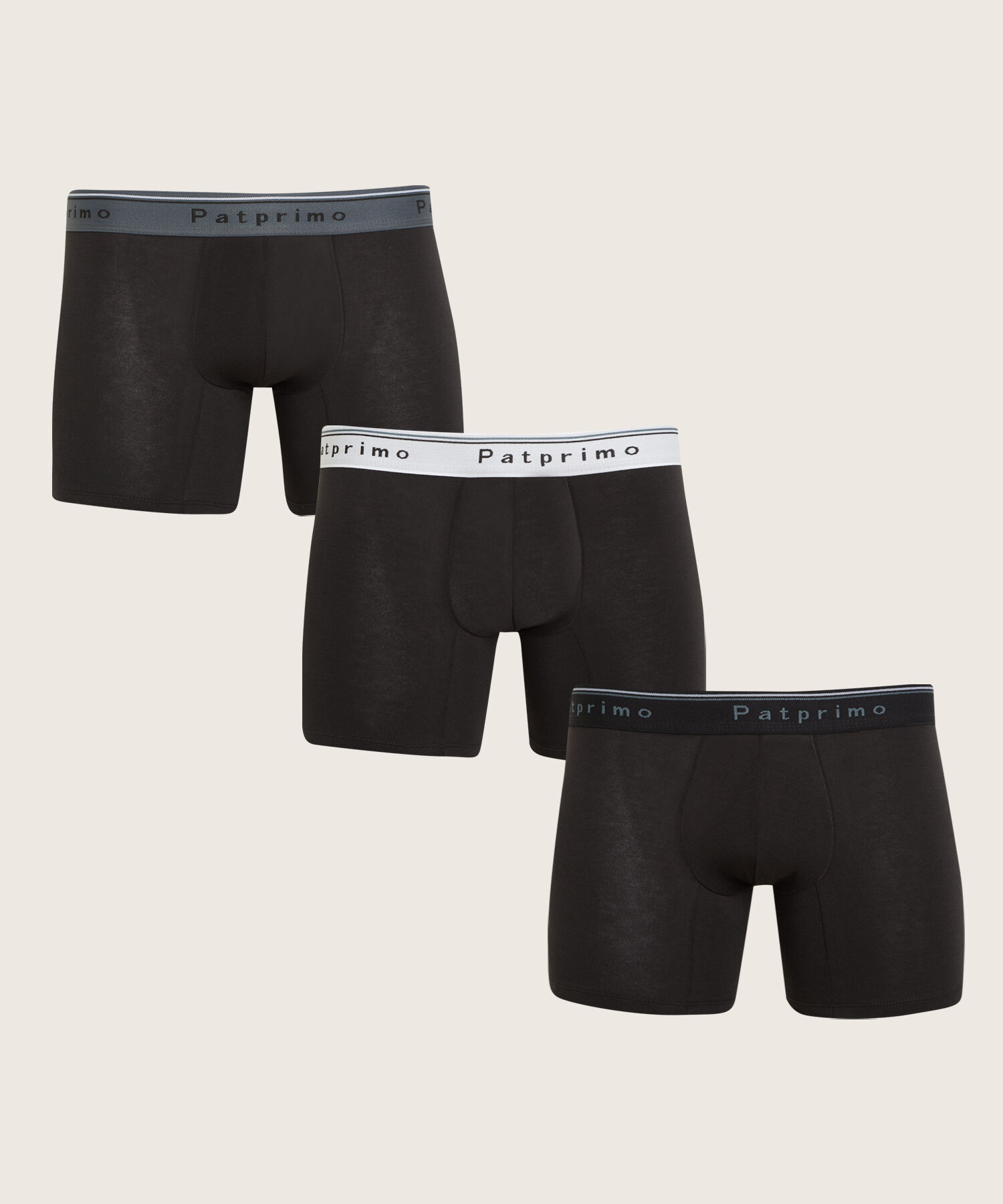 Boxer Pack X3 Pantaloncillo Medio Unicolor Algodón