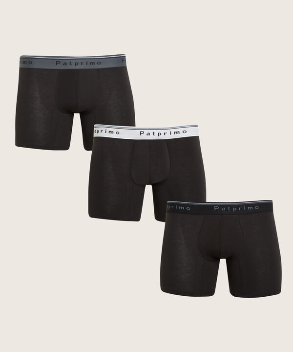 Boxer Pack X3 Pantaloncillo Medio Unicolor Algodón