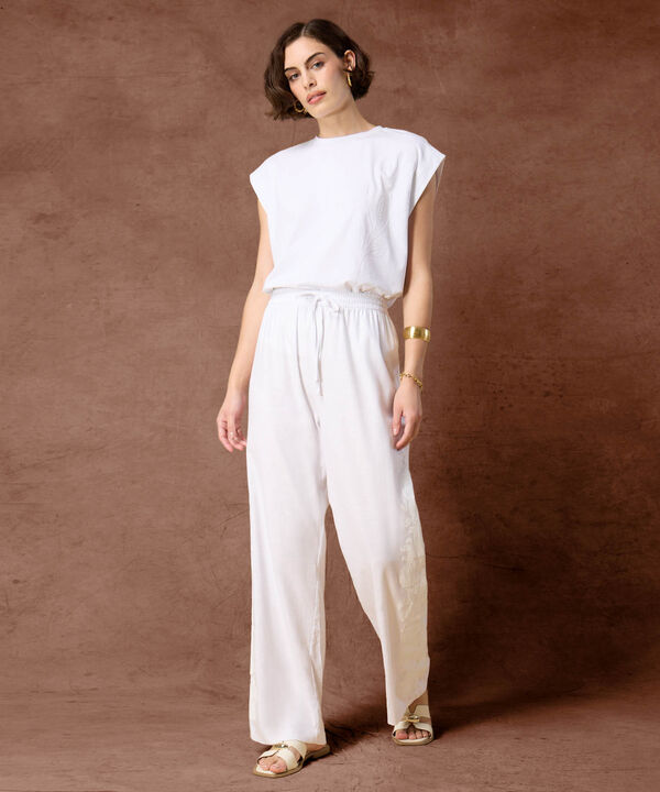 Pantalón Fluido con Bordado image number null