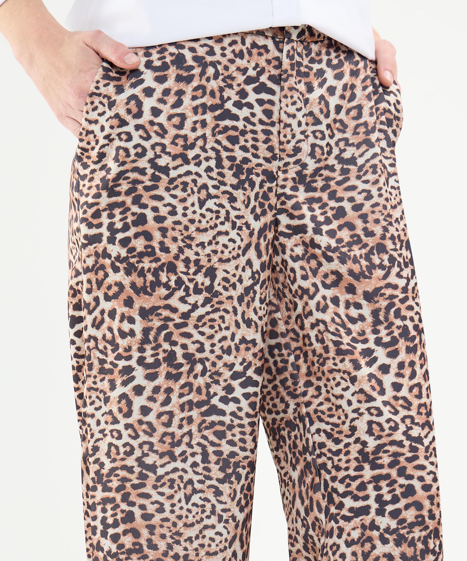 Pantalón Satinado Animal Print