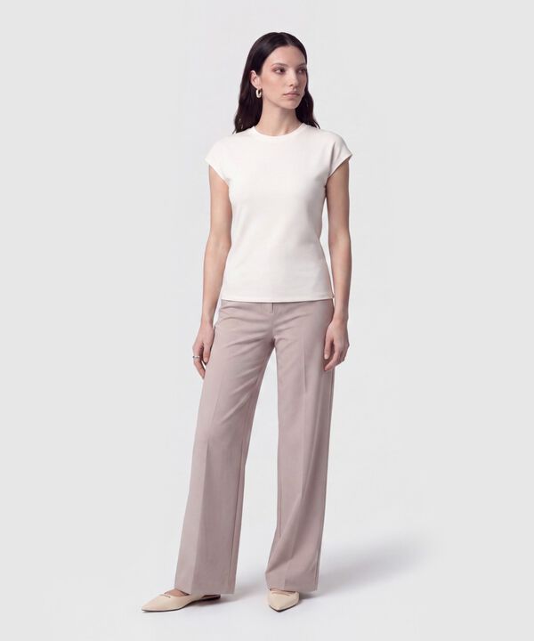 Camiseta Manga Corta Texturizada Para Mujer