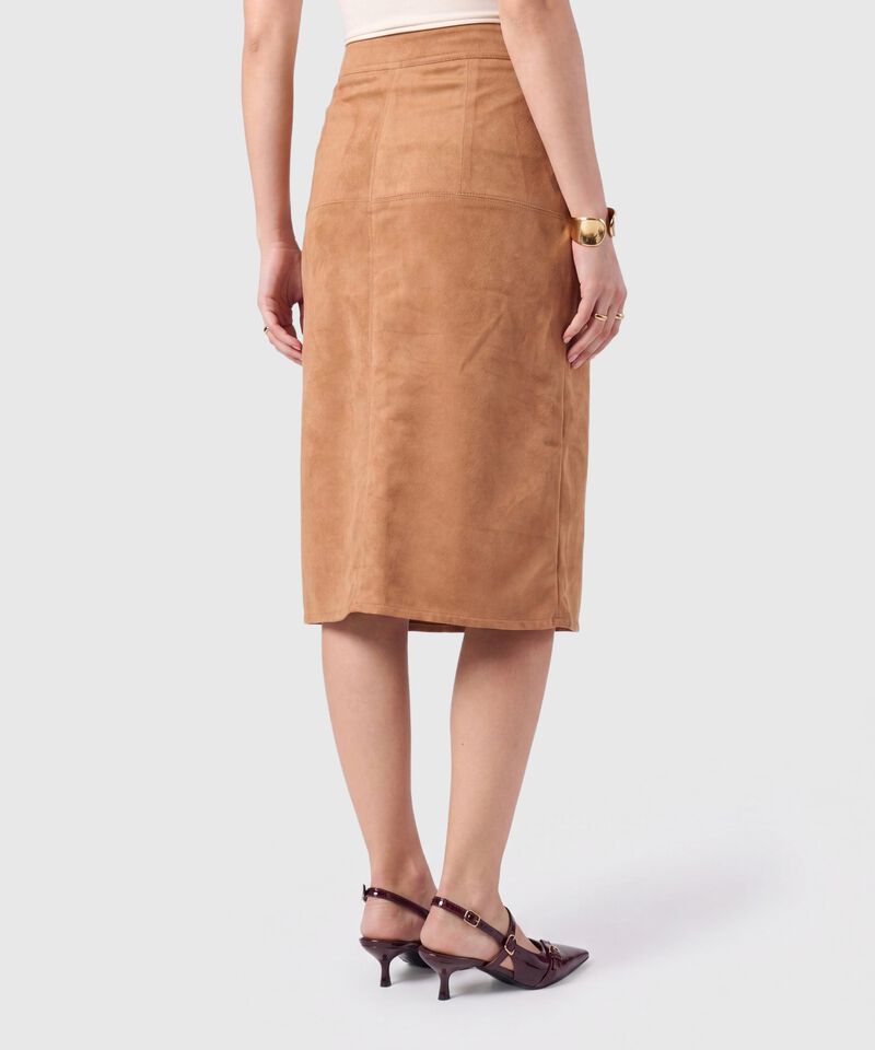 Falda Midi Abotonada para Mujer