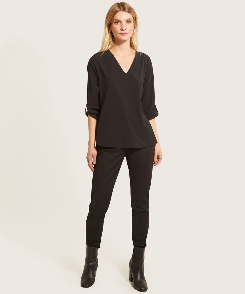 Blusa Unicolor Manga 3/4