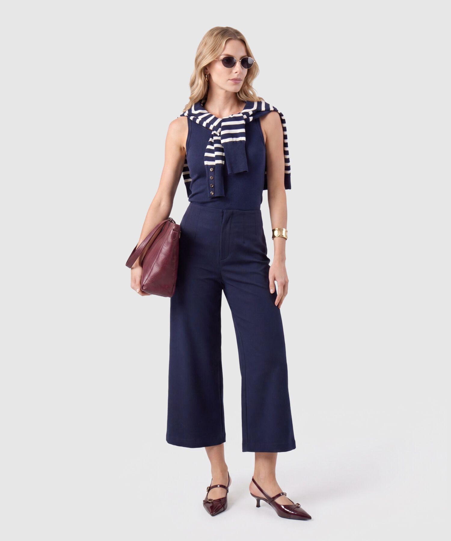 Pantal&oacute;n Culotte De Tiro Alto Para Mujer