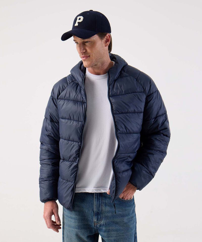 Chaqueta Acolchada Puffer para Hombre con Capota