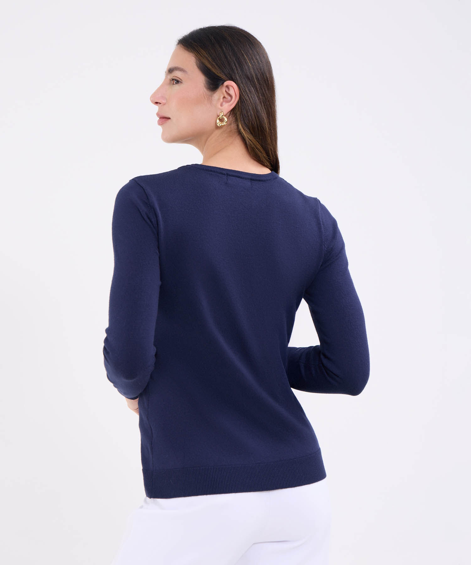 Saco unicolor  con botones en puño para mujer