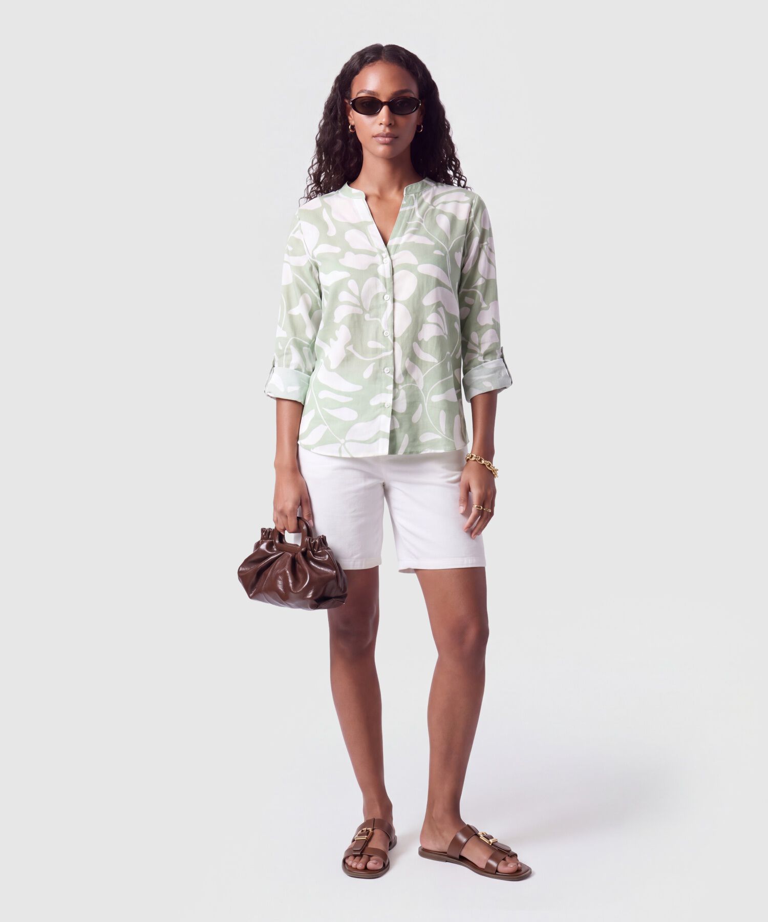 Blusa Manga Ajustable Para Mujer