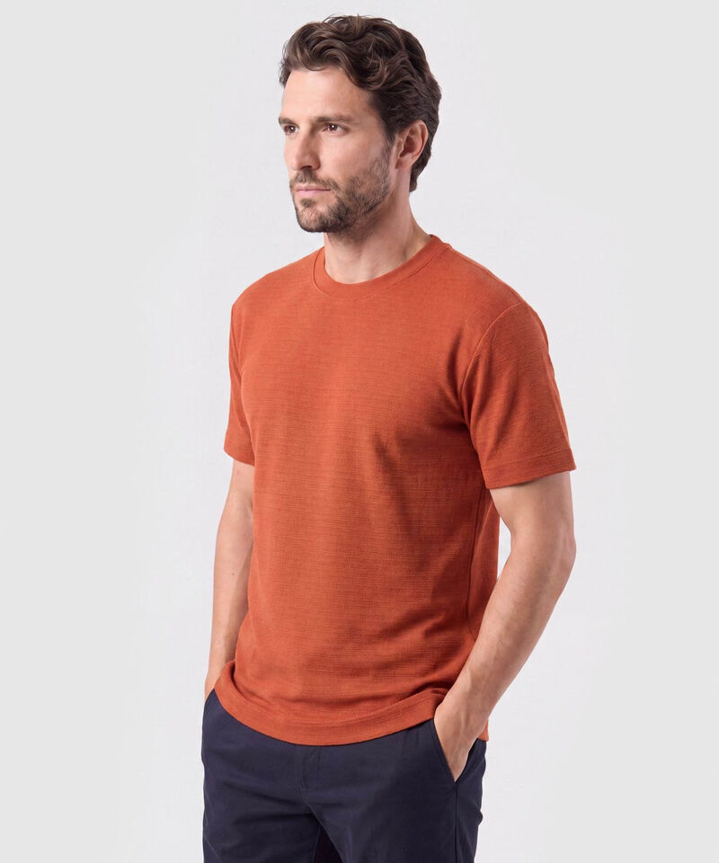 Camiseta Texturizada Cuello Redondo Hombre