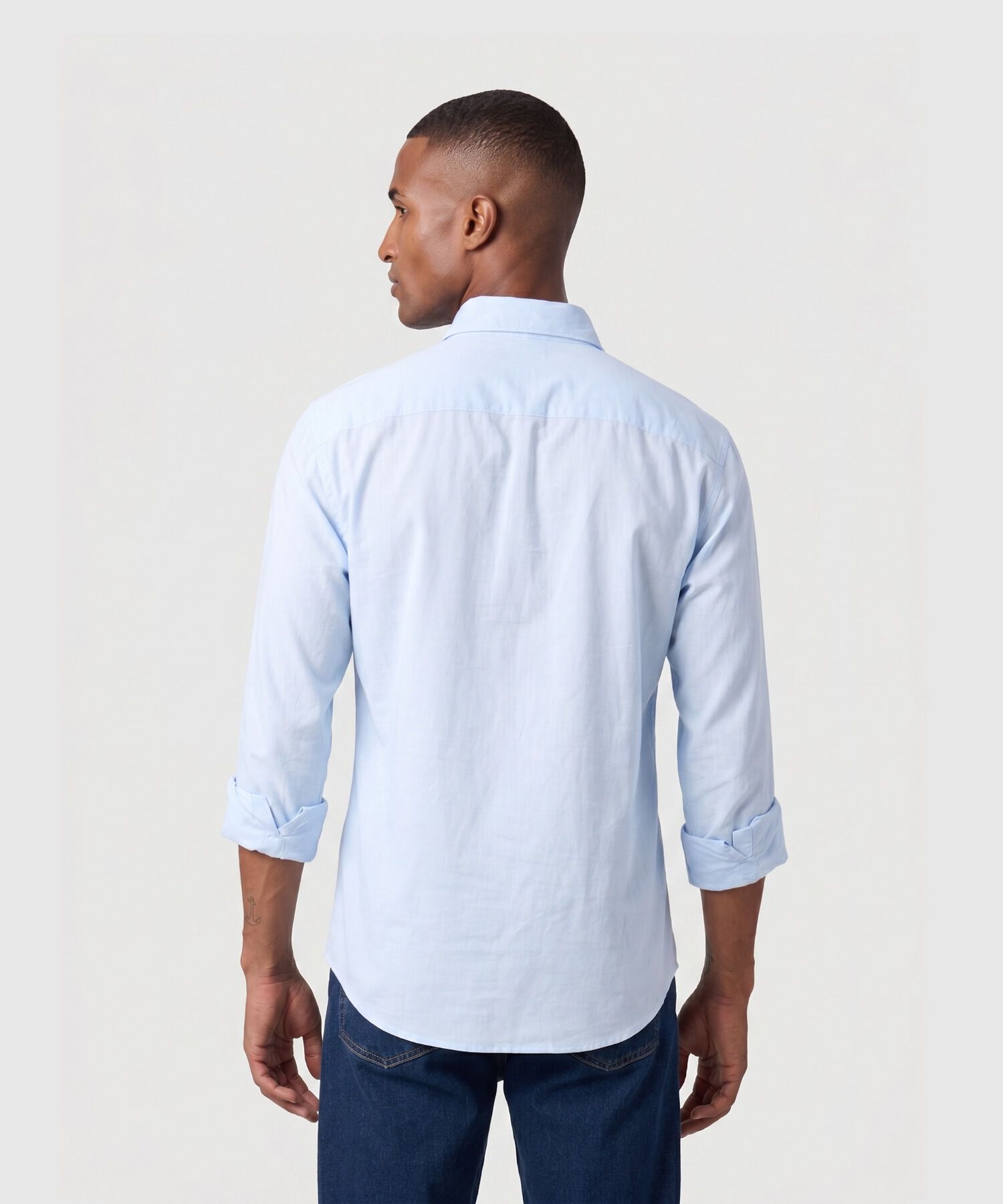 Camisa Manga Larga Casual Para Hombre