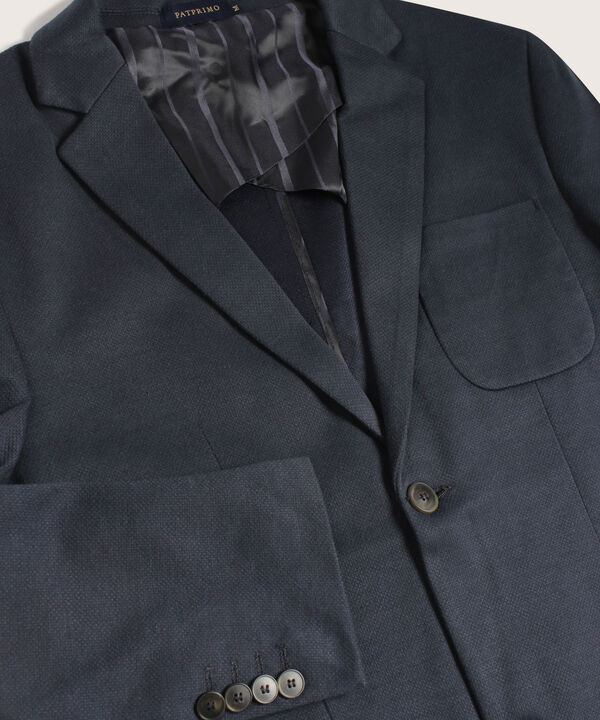 Blazer Unicolor Con Textura
