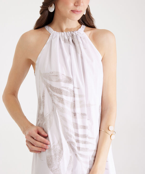 Vestido Estampado Halter Largo Maxi