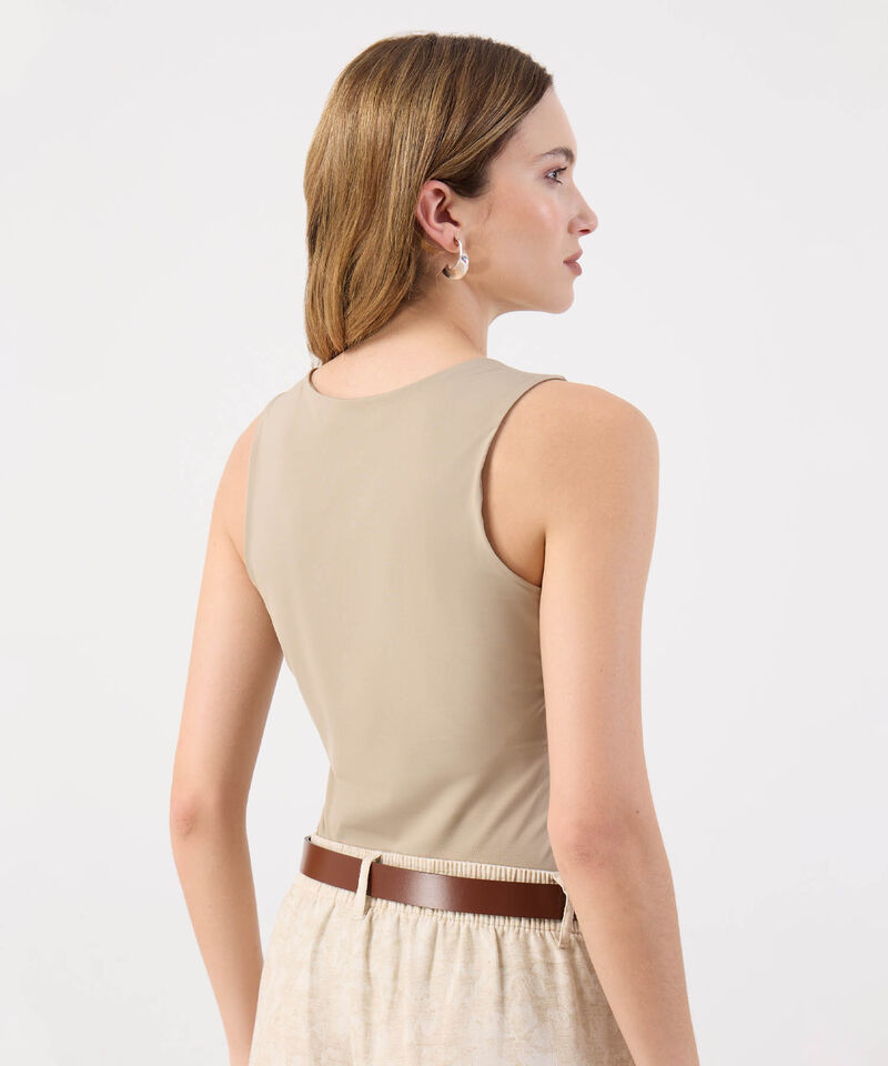 Camiseta Para Mujer Sin Mangascon Escote Redondo 