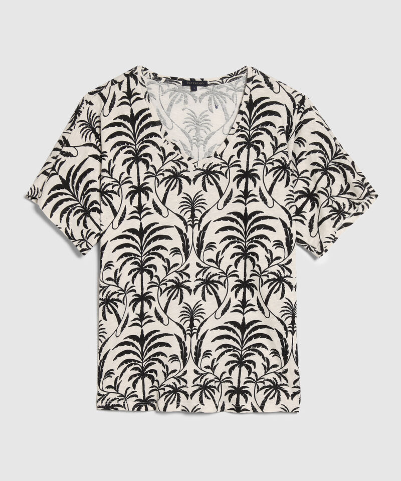 Camiseta Manga Corta Estampada Escote En V