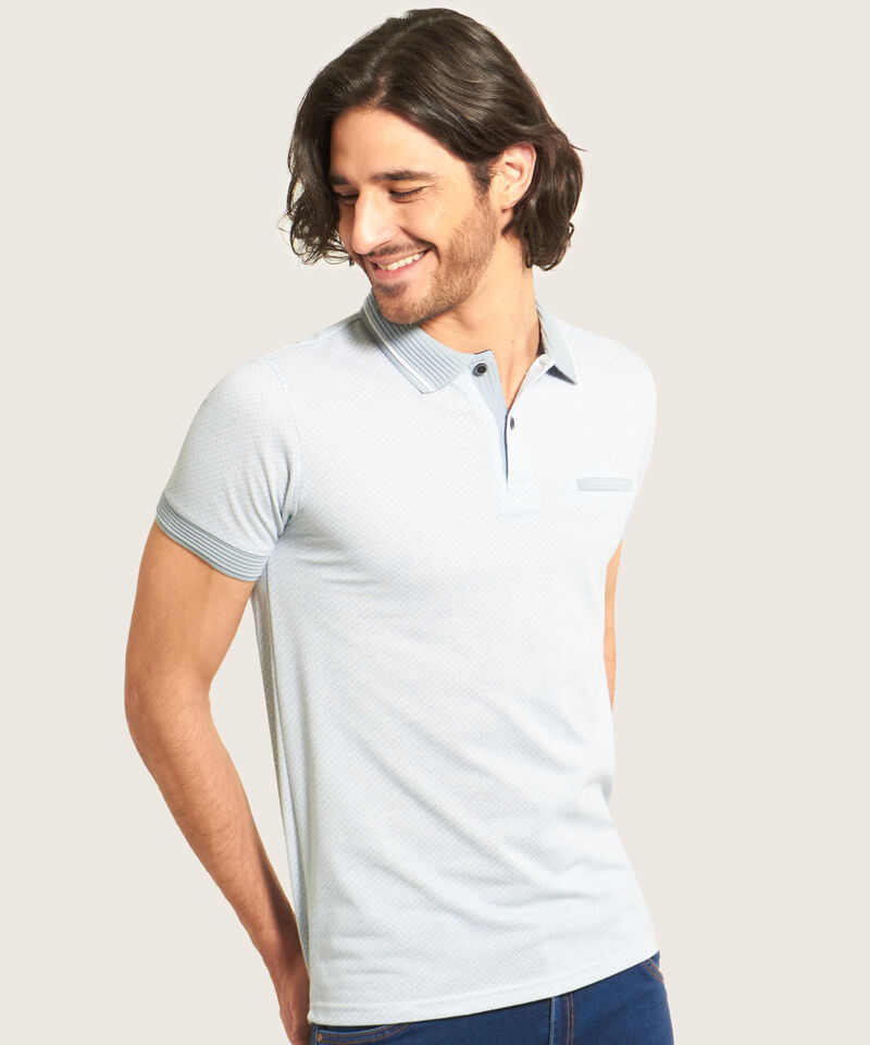 Polo Cuello Tejido Estampada