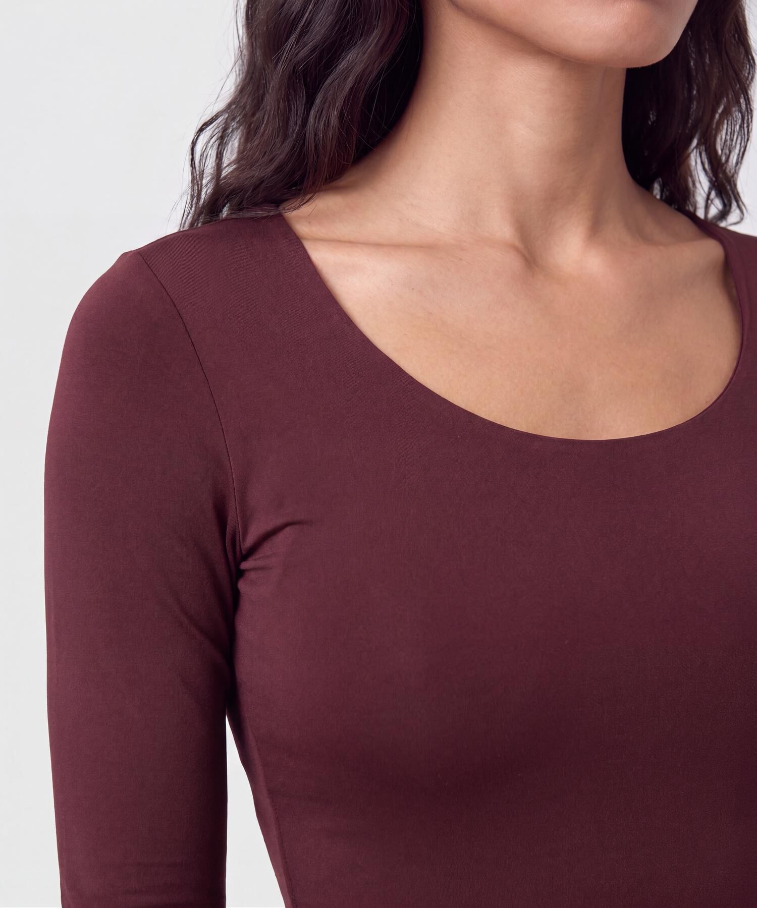 Camiseta Manga Tres Cuartos Para Mujer