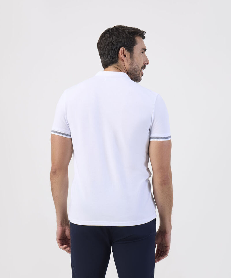 Polo Slim Fit Cuello Mao y Bolsillo Para Hombre
