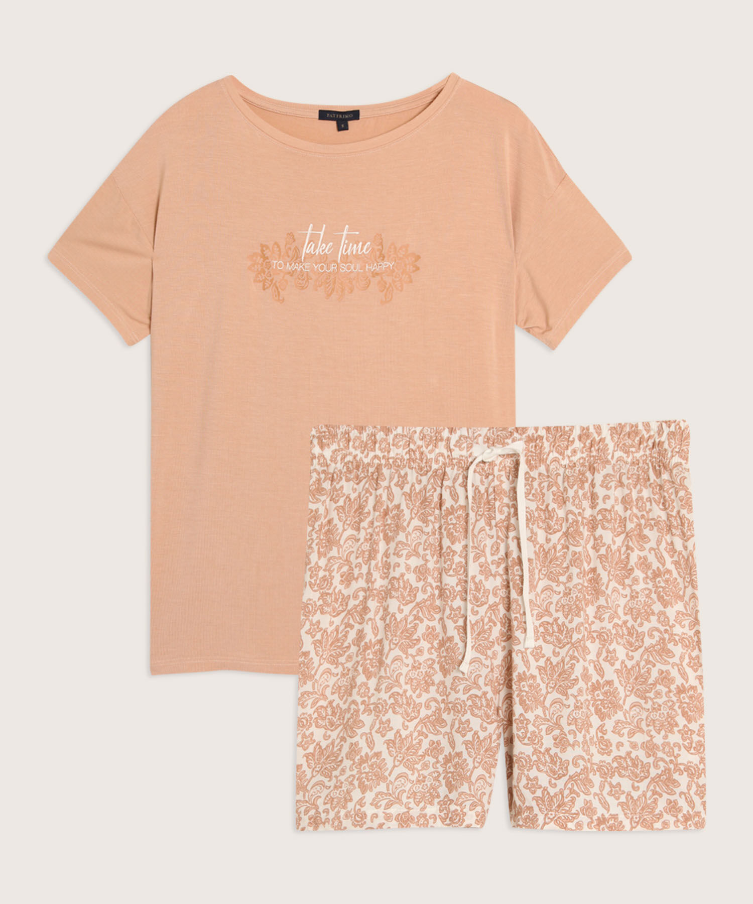 Pijama Manga Corta Unicolor