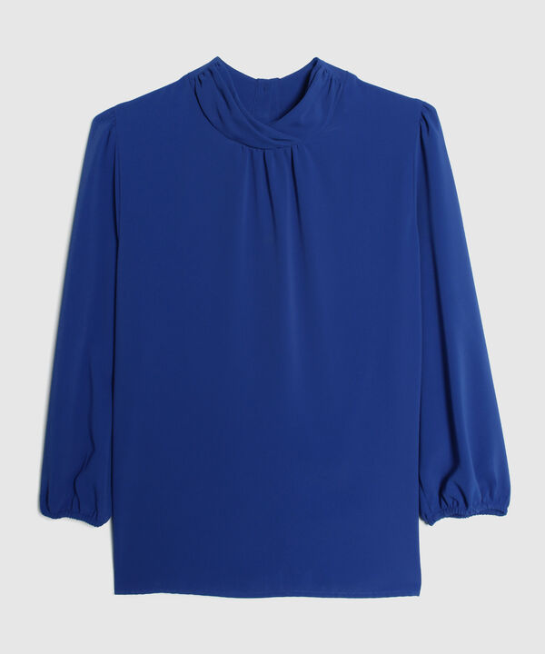 Blusa Cuello Alto Unicolor