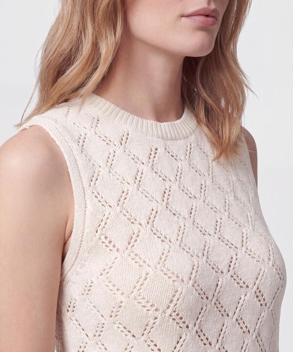 Camiseta De Punto Con Textura Para Mujer