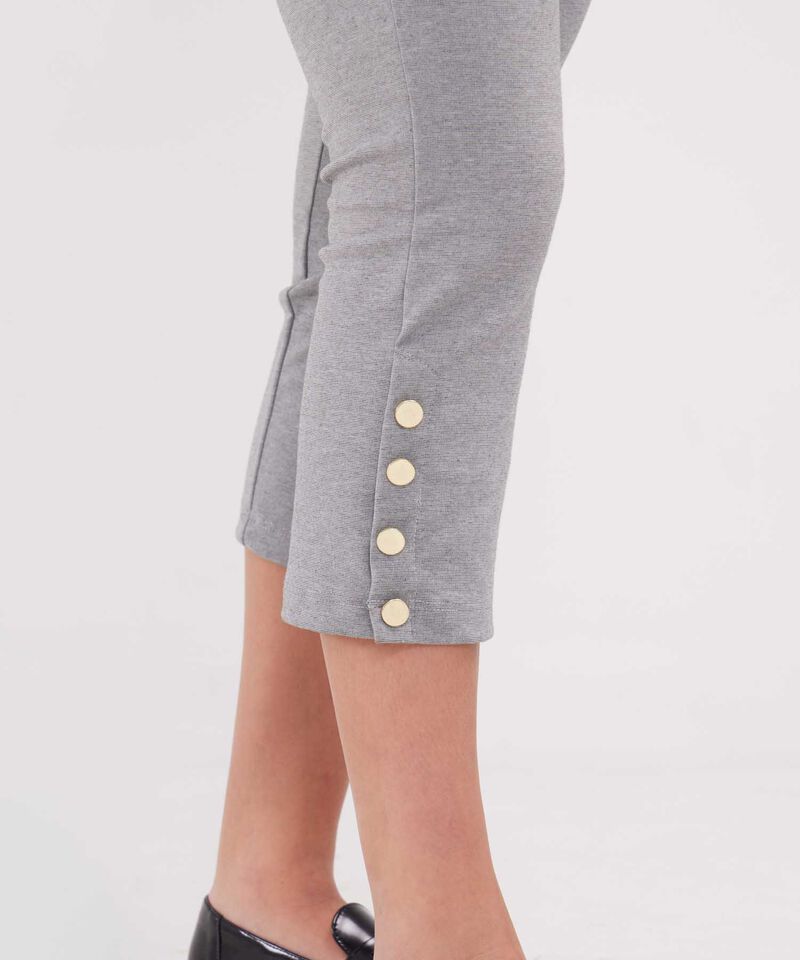 Leggins Unicolor Con Botones Decorativos