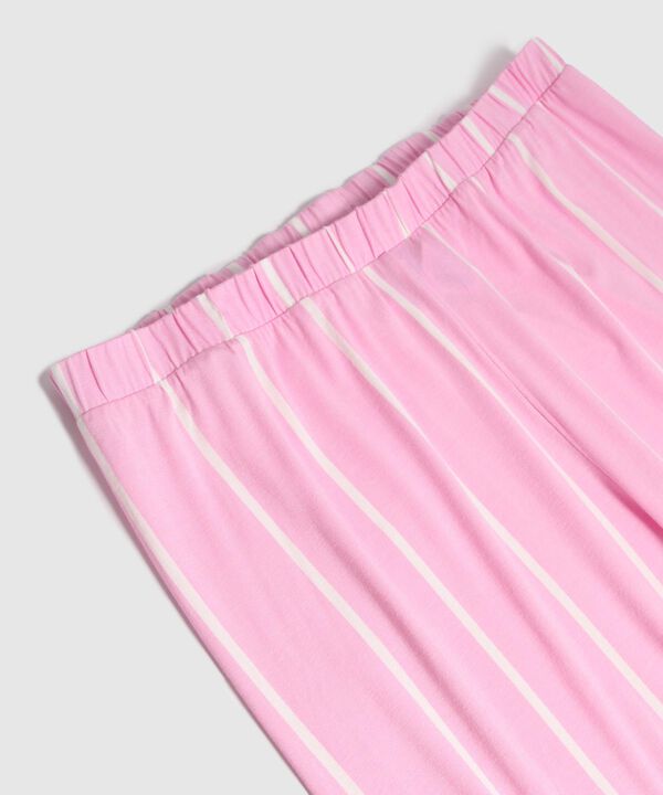 Conjunto De Pijama A Rayas Sin Mangas 