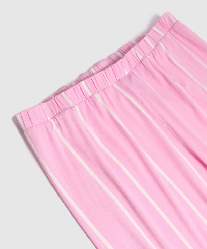 Conjunto De Pijama A Rayas Sin Mangas 