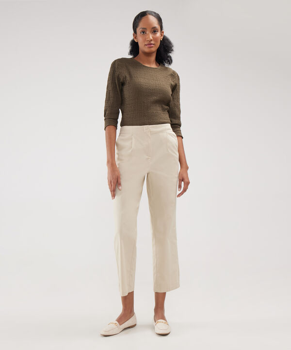 Pantalon Tipo Carrot Unicolor