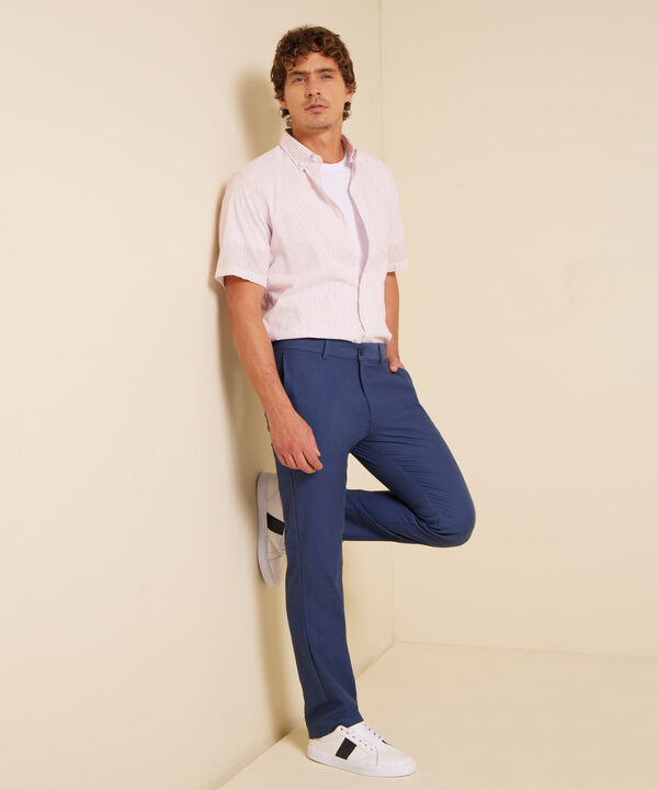 Camisa Preteñida Manga Corta Y Con Bolsillo