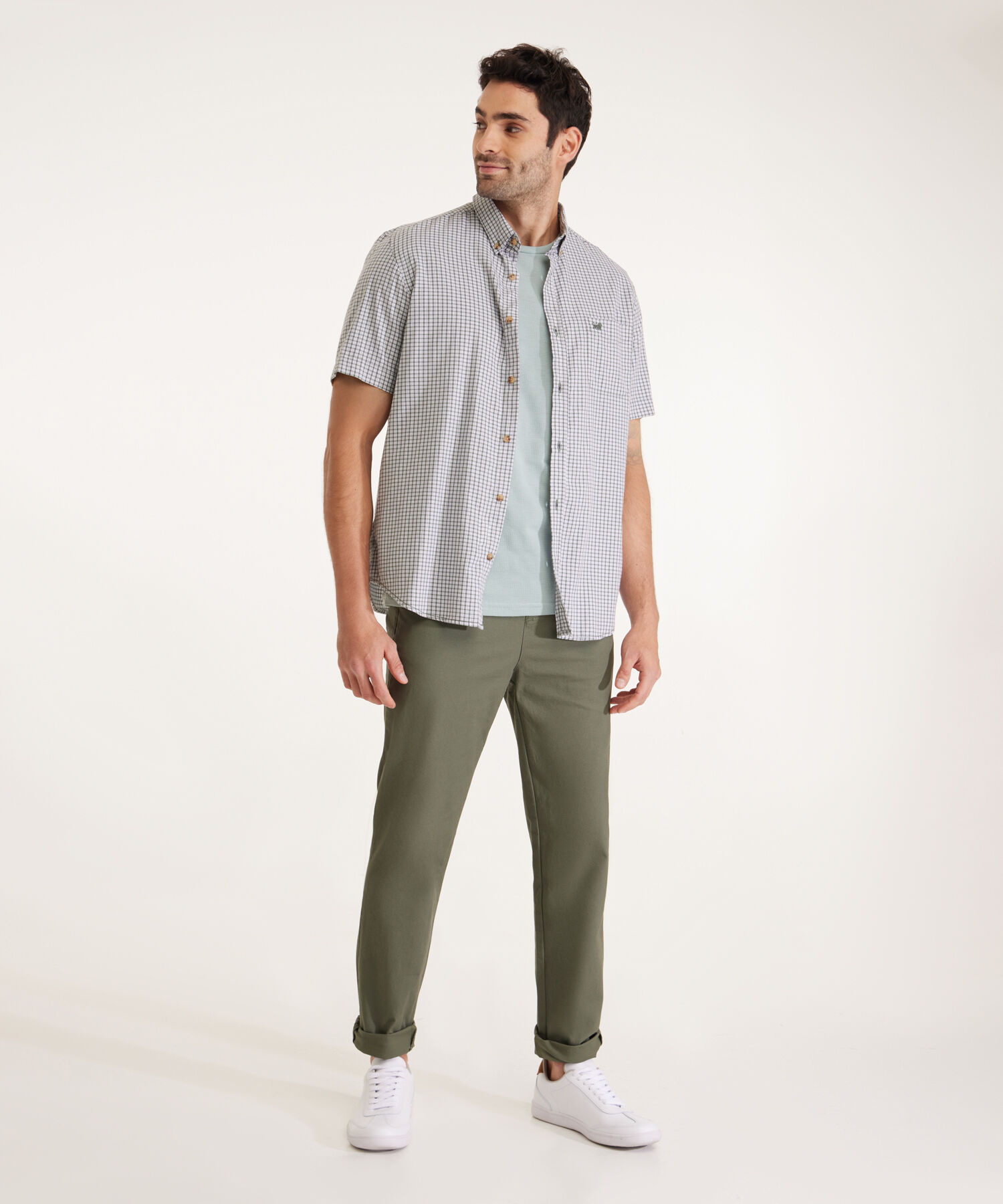 Camisa Manga Corta Preteñida