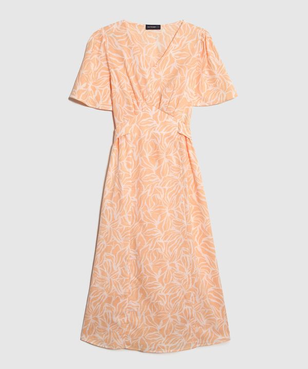 Vestido Estampado con Escote en V