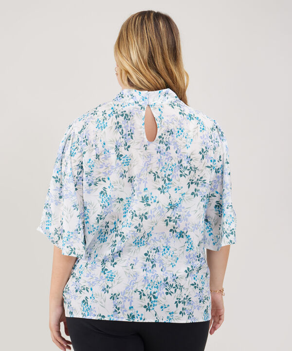 Blusa Estampada Cuello Alto