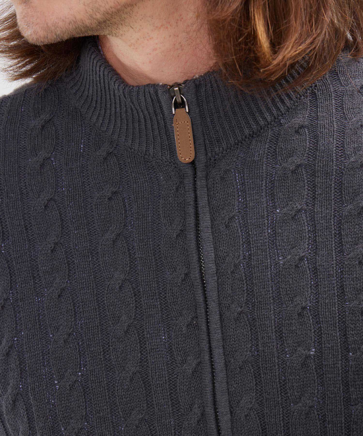 Saco Cuello Alto Con Cremallera