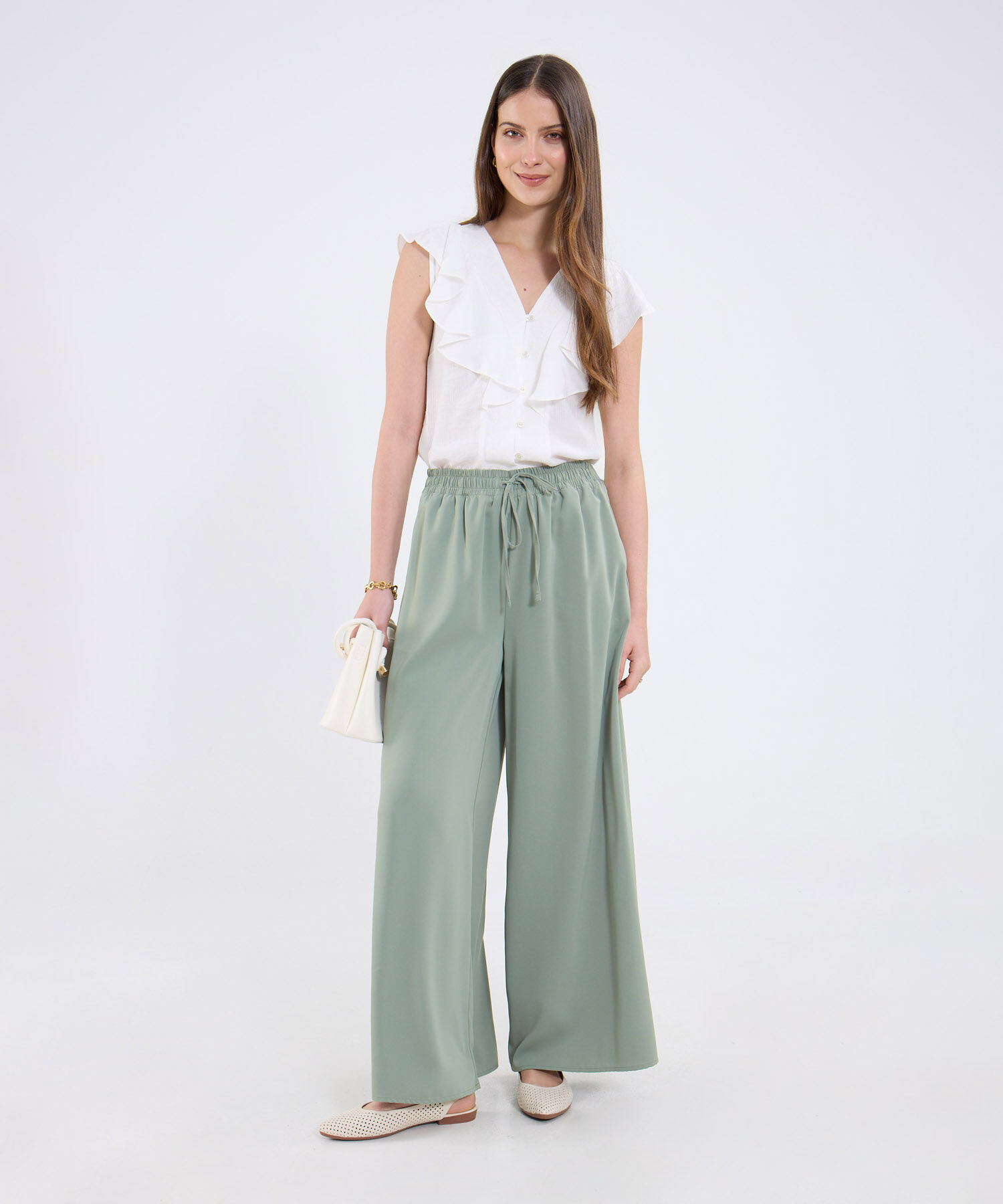 Pantalón Fluido Unicolor