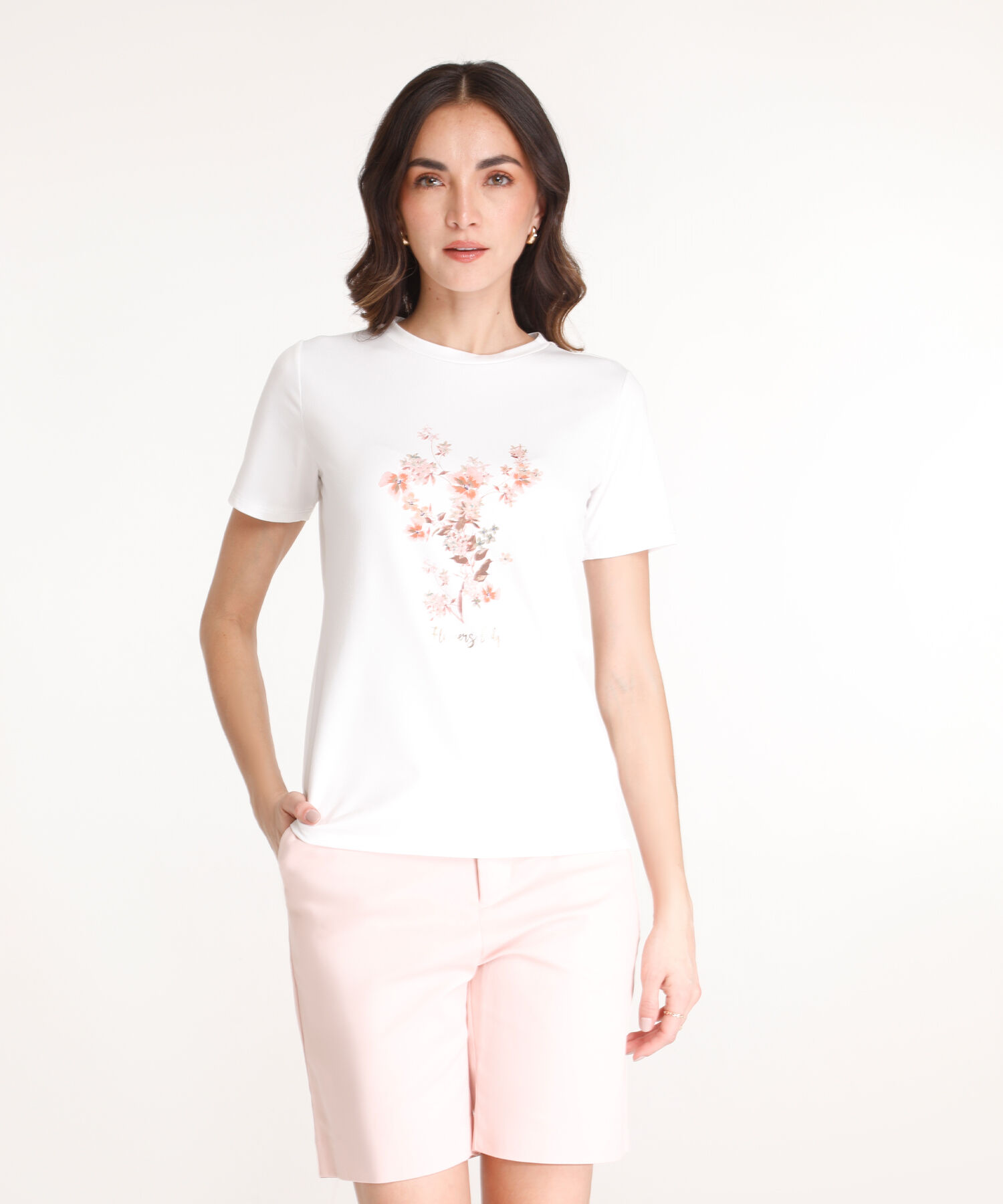 Camiseta Manga Corta  Con Sublimacion En Frente