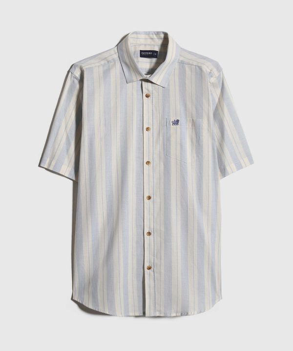 Camisa Preteñida, Manga Corta Con Bolsillo