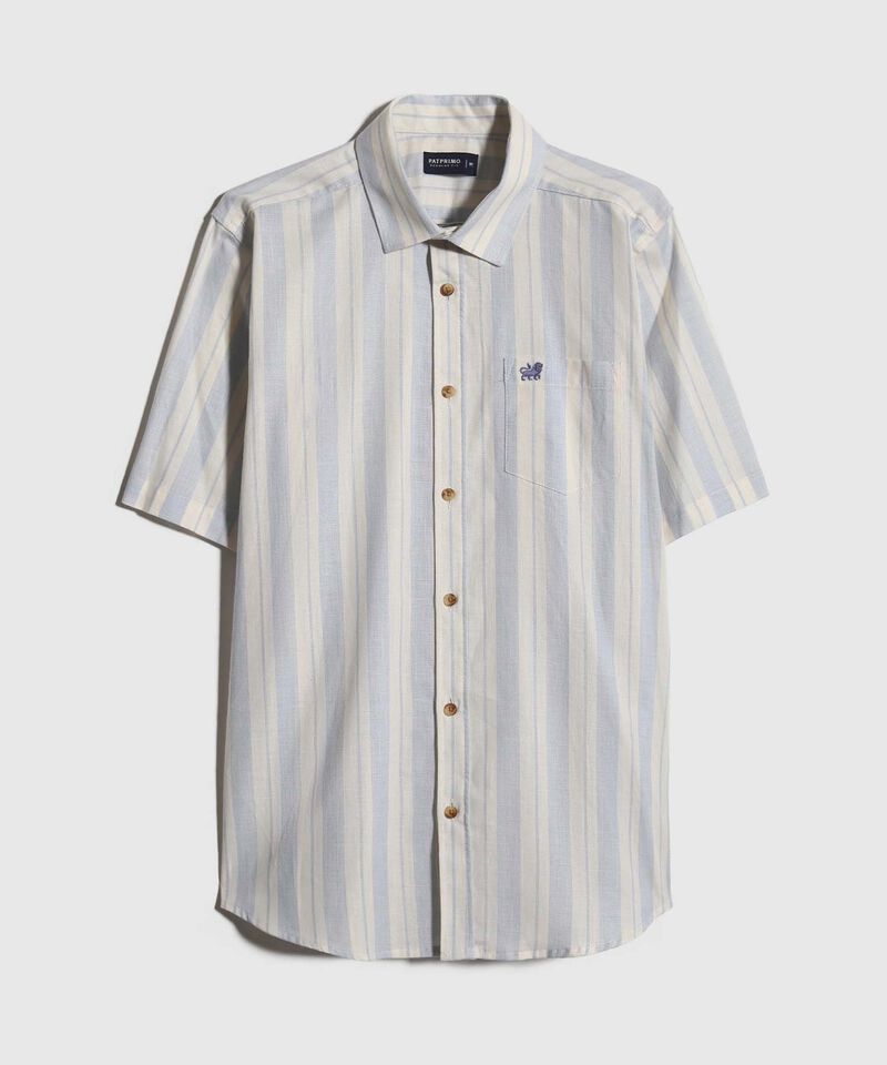 Camisa Preteñida, Manga Corta Con Bolsillo