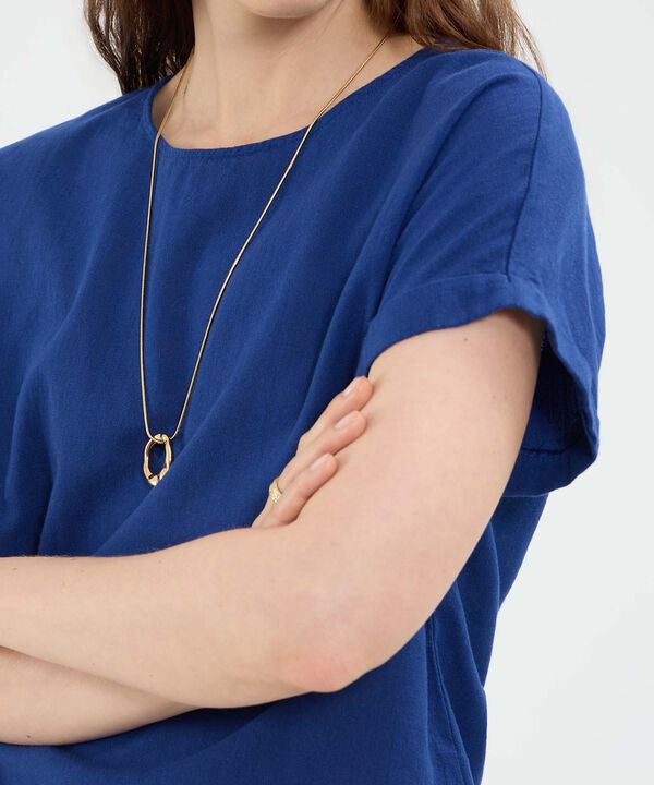 Blusa en Efecto Lino image number null