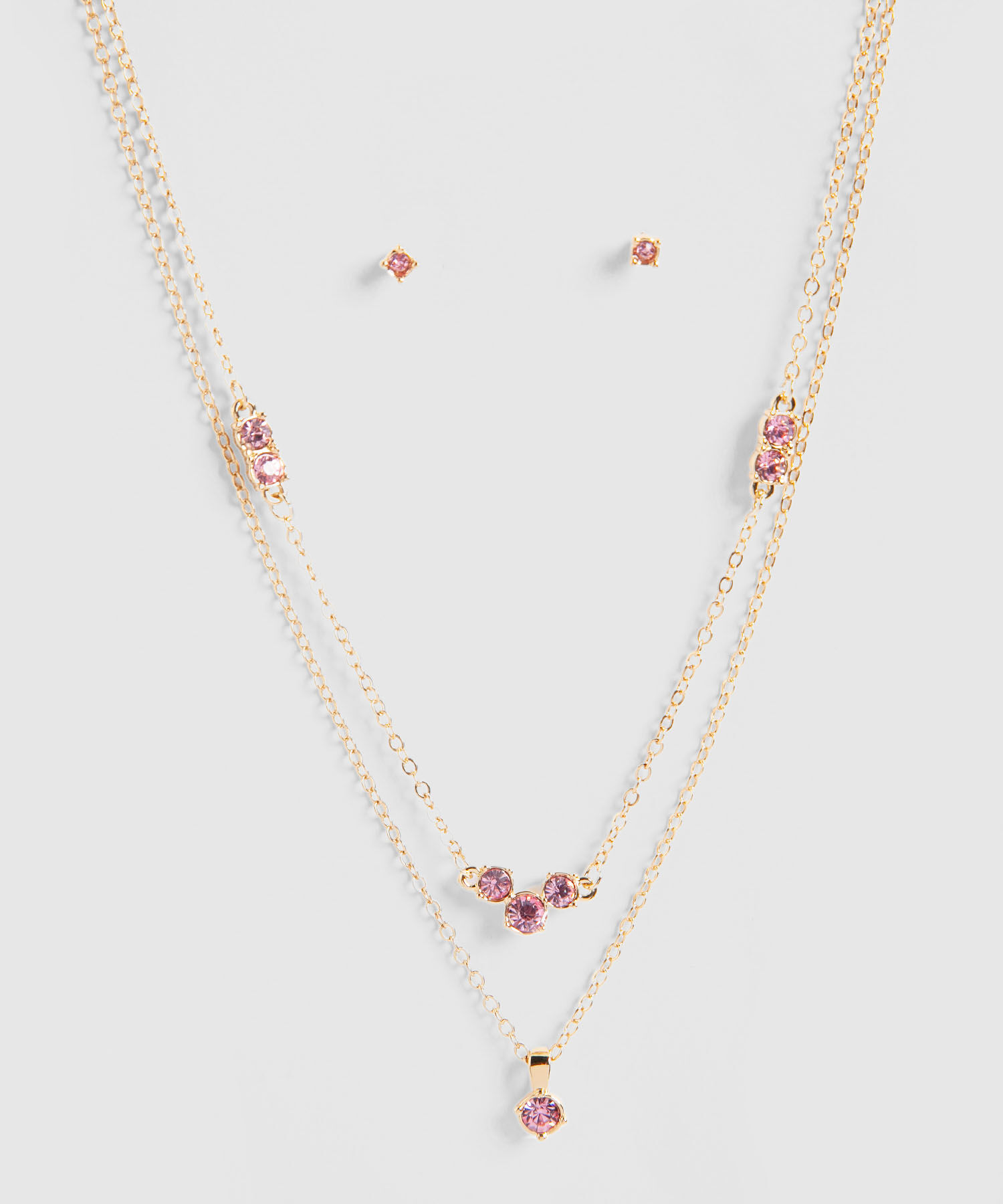 Set de Accesorios Dorados con Brillos