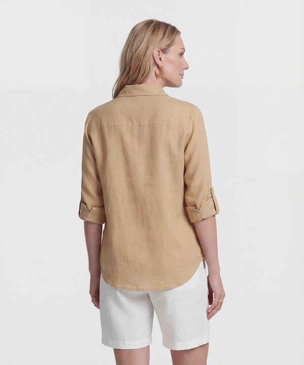 Camisa Con Manga Remangable Para Mujer